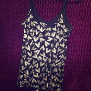 No boundaries silver heart covered tank size XL